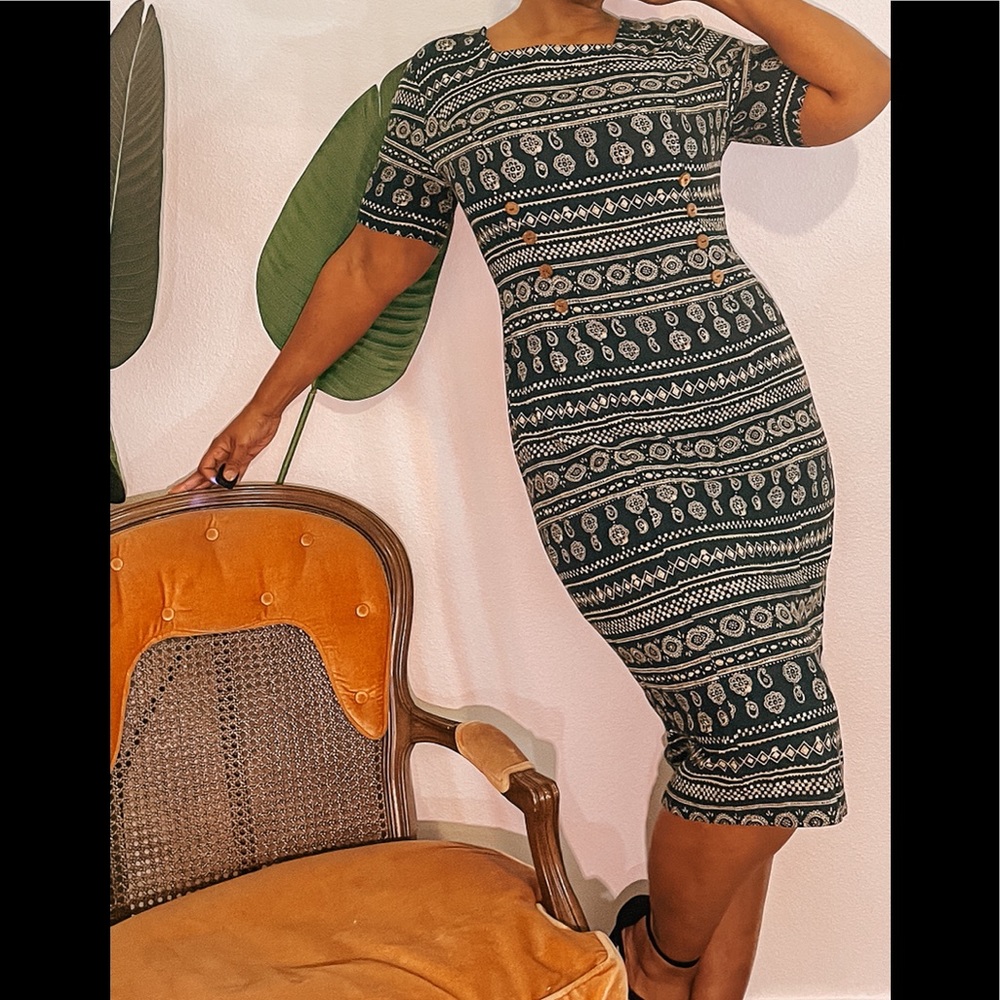 Vintage tribal print dress